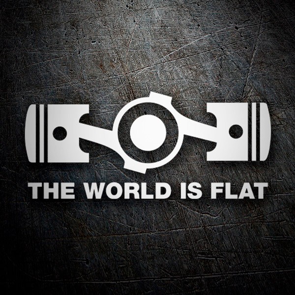 Car & Motorbike Stickers: The World is Flat 0