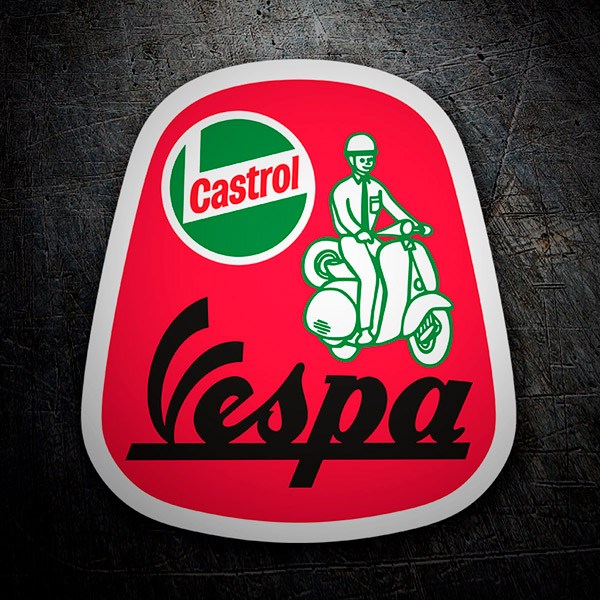 Car & Motorbike Stickers: Vespa Castrol II 1