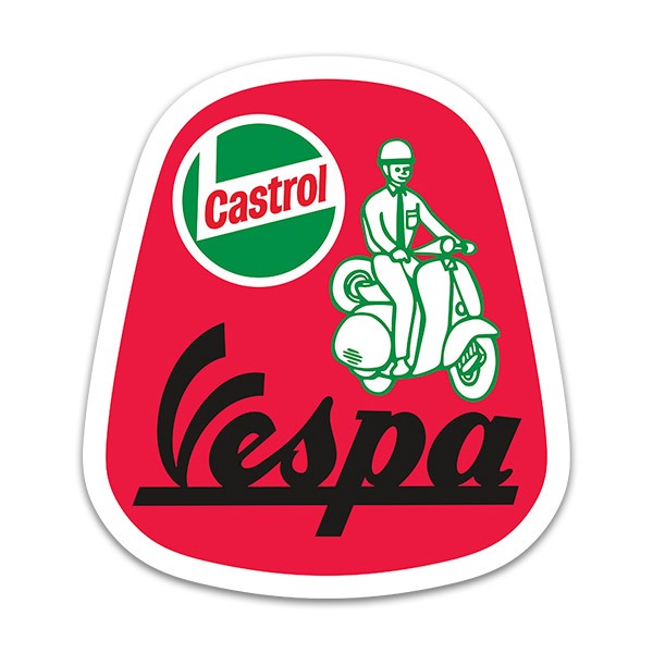 Car & Motorbike Stickers: Vespa Castrol II