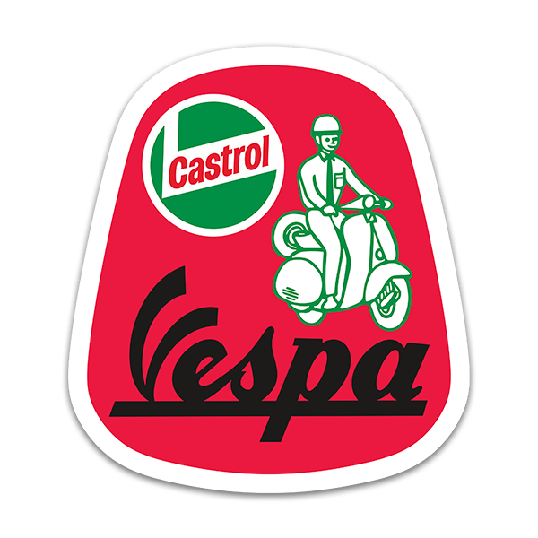 Car & Motorbike Stickers: Vespa Castrol II 0