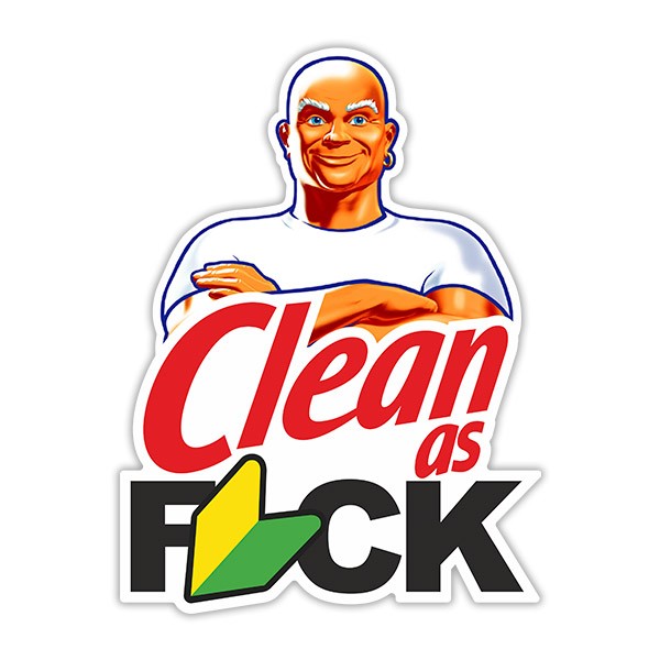 Car & Motorbike Stickers: Mr Clean