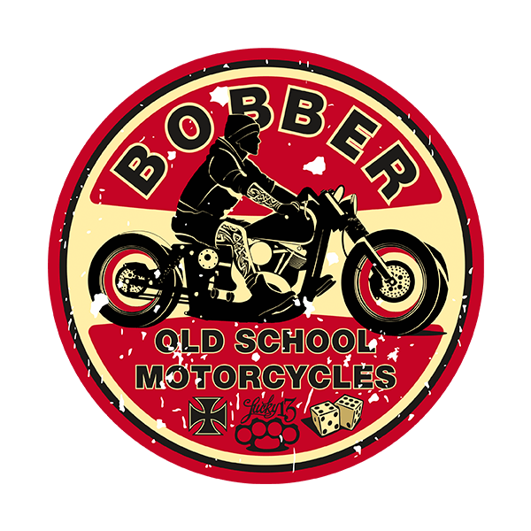 Car & Motorbike Stickers: Bobber Old School Motorcycles 0