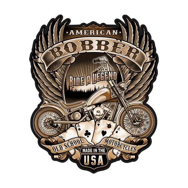 Car & Motorbike Stickers: American Bobber