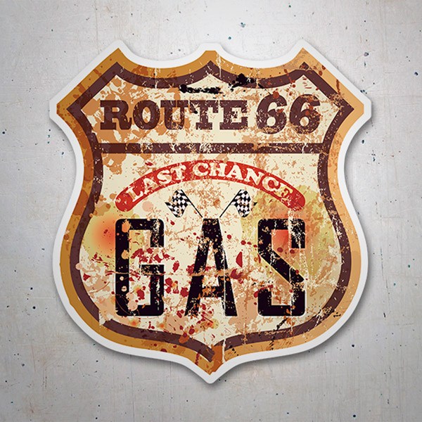 Car & Motorbike Stickers: Route 66 Gas