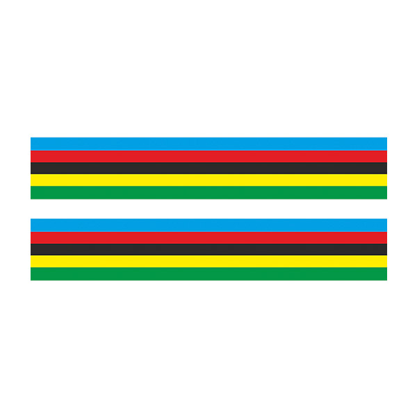 Car & Motorbike Stickers: Horizontal Stripes in Colors for Bike