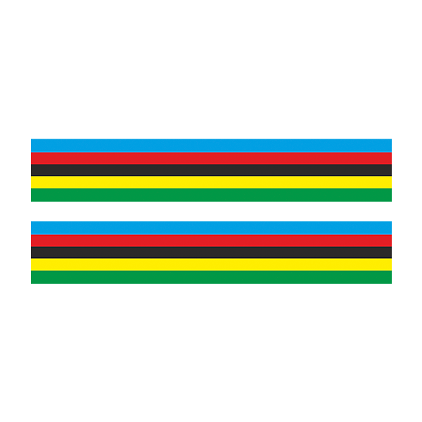 Car & Motorbike Stickers: Horizontal Stripes in Colors for Bike