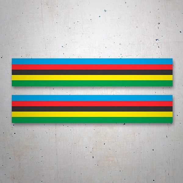 Car & Motorbike Stickers: Horizontal Stripes in Colors for Bike
