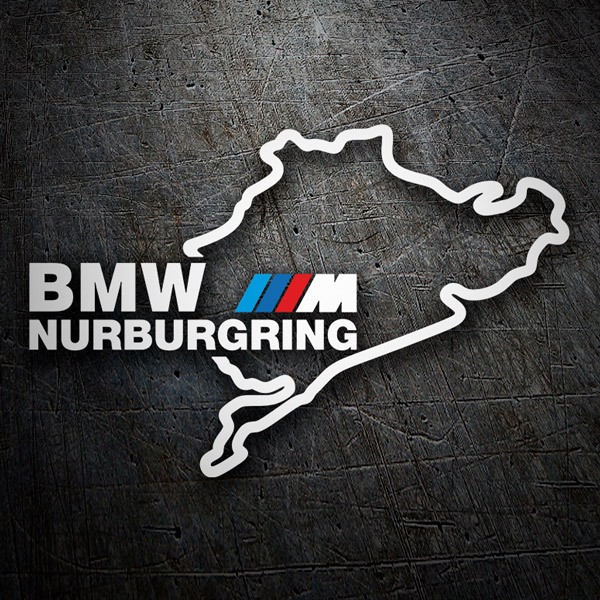 Car & Motorbike Stickers: N&uuml;rburgring Circuit Outline with BMW NURBURGRING T
