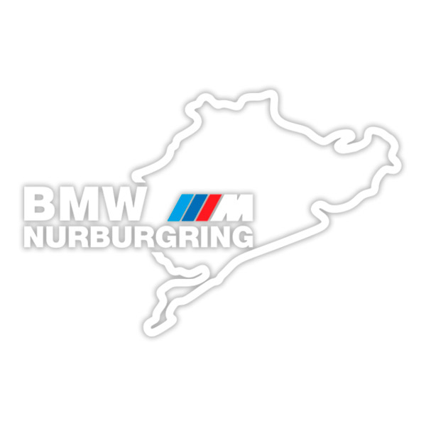 Car & Motorbike Stickers: N&uuml;rburgring Circuit Outline with BMW NURBURGRING T