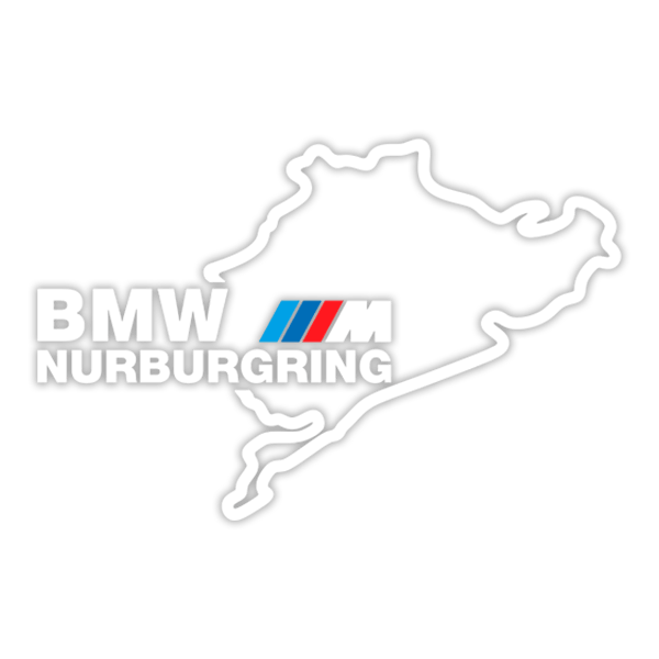 Car & Motorbike Stickers: N&uuml;rburgring Circuit Outline with BMW NURBURGRING T