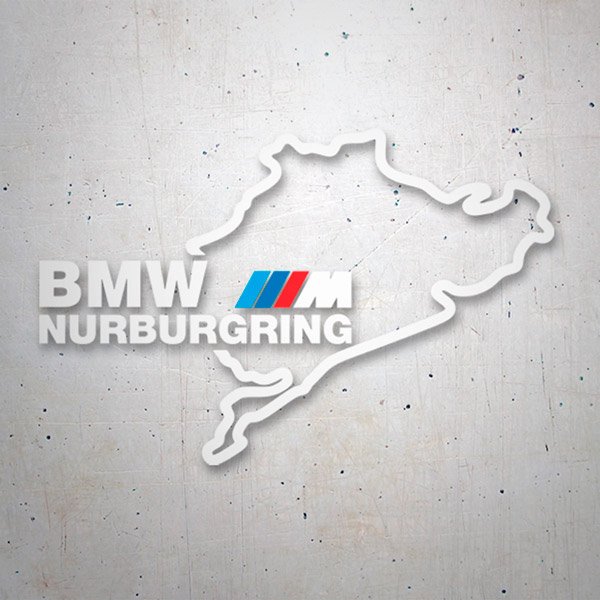 Car & Motorbike Stickers: N&uuml;rburgring Circuit Outline with BMW NURBURGRING T