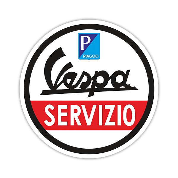 Car & Motorbike Stickers Vespa Servizio