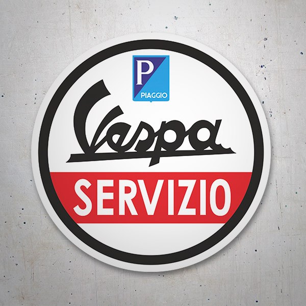 Car & Motorbike Stickers: Vespa Servizio