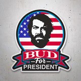 Car & Motorbike Stickers: Bud for President 3
