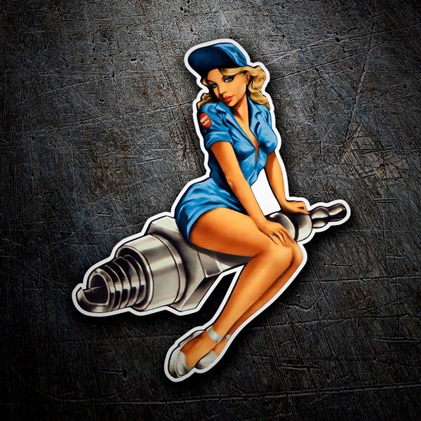 Car & Motorbike Stickers: Mechanical Girl