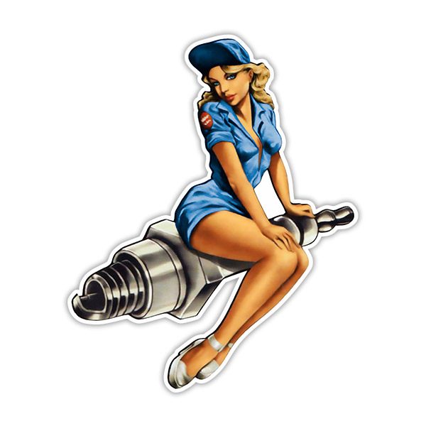 Car & Motorbike Stickers: Mechanical Girl