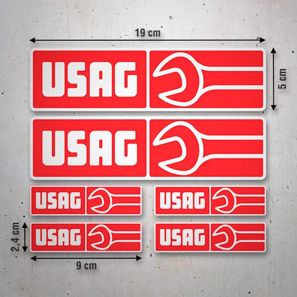 Car & Motorbike Stickers: Set 6X Usag