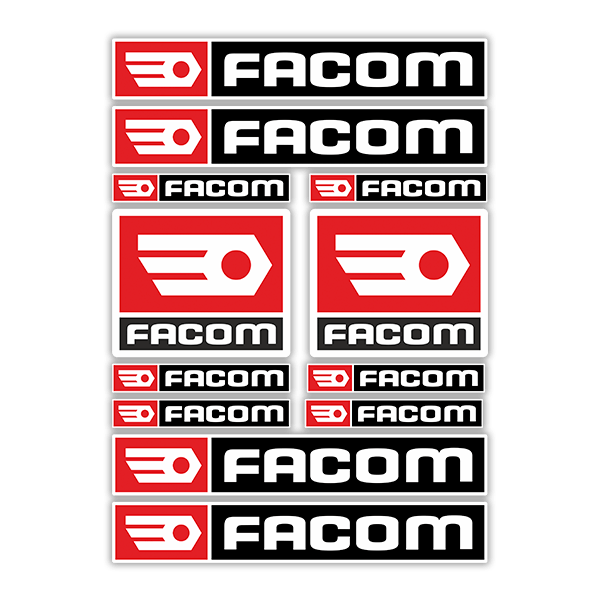Car & Motorbike Stickers: Set 12X Facom