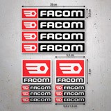 Car & Motorbike Stickers: Set 12X Facom 3