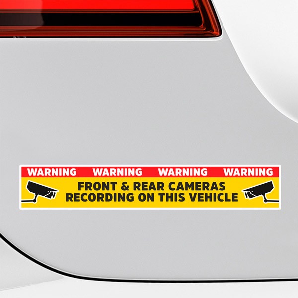 Car & Motorbike Stickers: Front & Rear Cameras