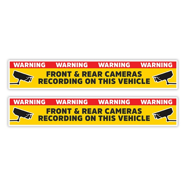 Car & Motorbike Stickers: Front & Rear Cameras