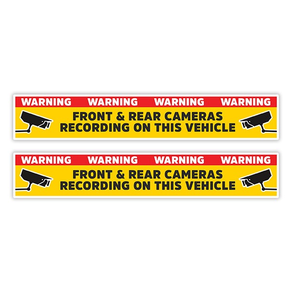 Car & Motorbike Stickers: Front & Rear Cameras