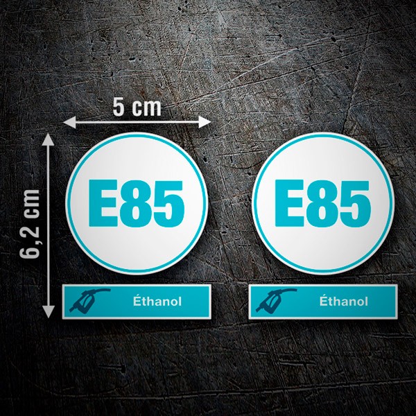 Car & Motorbike Stickers: Set 2X E85 Ethanol
