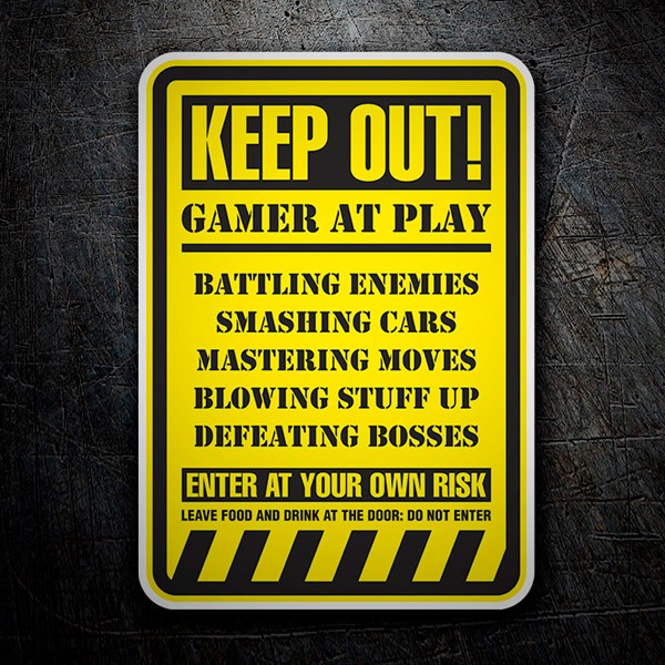 Car & Motorbike Stickers: Keep Out! Gamer at Play II
