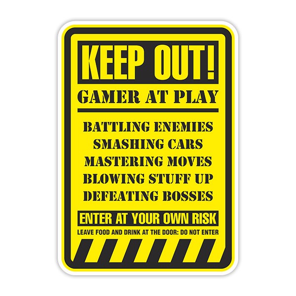 Car & Motorbike Stickers: Keep Out! Gamer at Play II