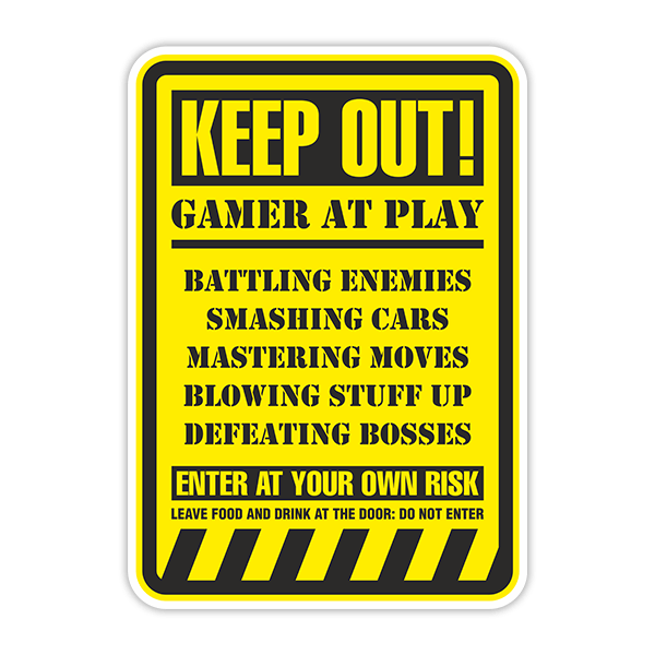 Car & Motorbike Stickers: Keep Out! Gamer at Play
