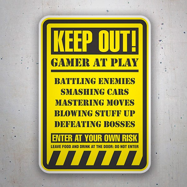 Car & Motorbike Stickers: Keep Out! Gamer at Play II