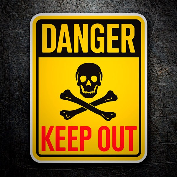 Car & Motorbike Stickers: Danger Keep Out II 1