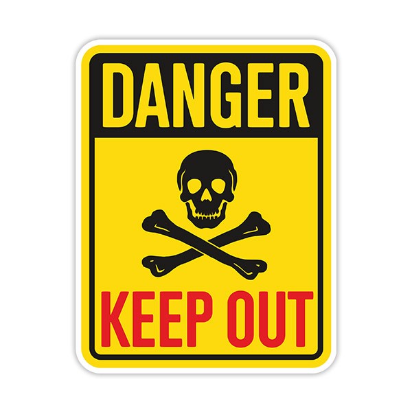 Car & Motorbike Stickers: Danger Keep Out II