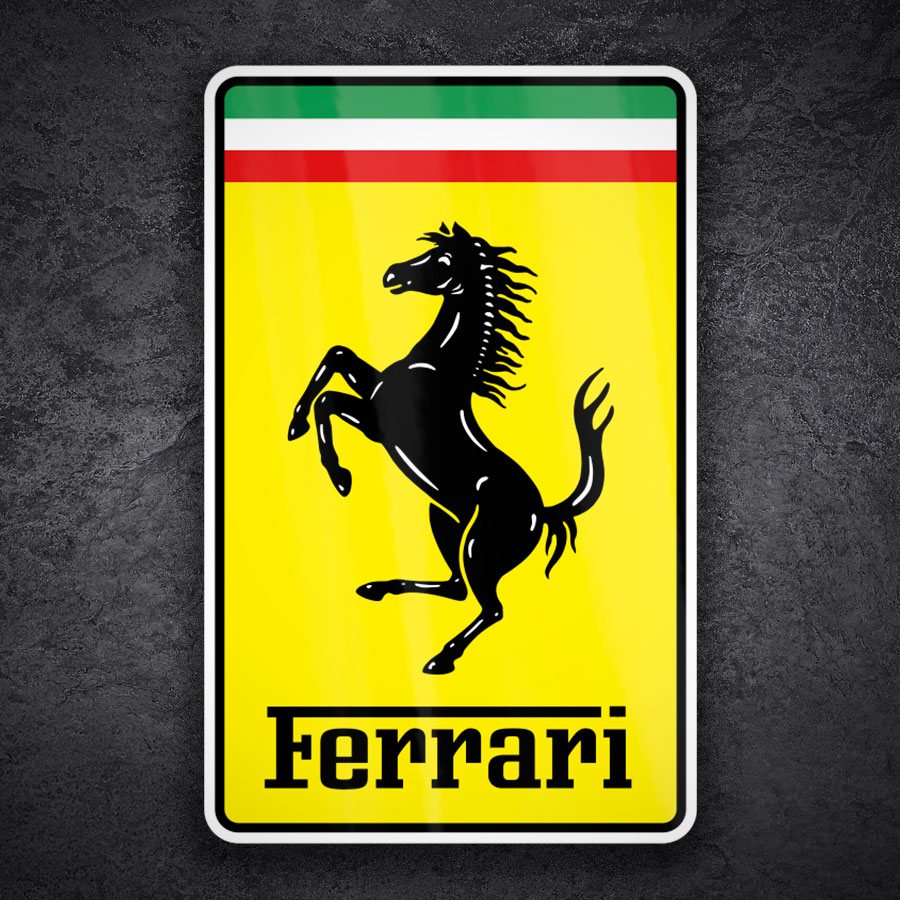 Car & Motorbike Stickers: Prancing Horse with Ferrari Logo