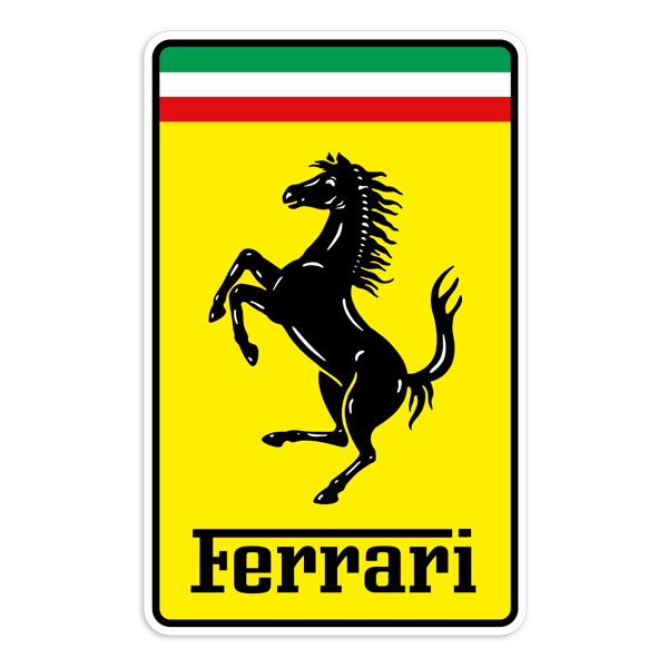 Car & Motorbike Stickers: Prancing Horse with Ferrari Logo