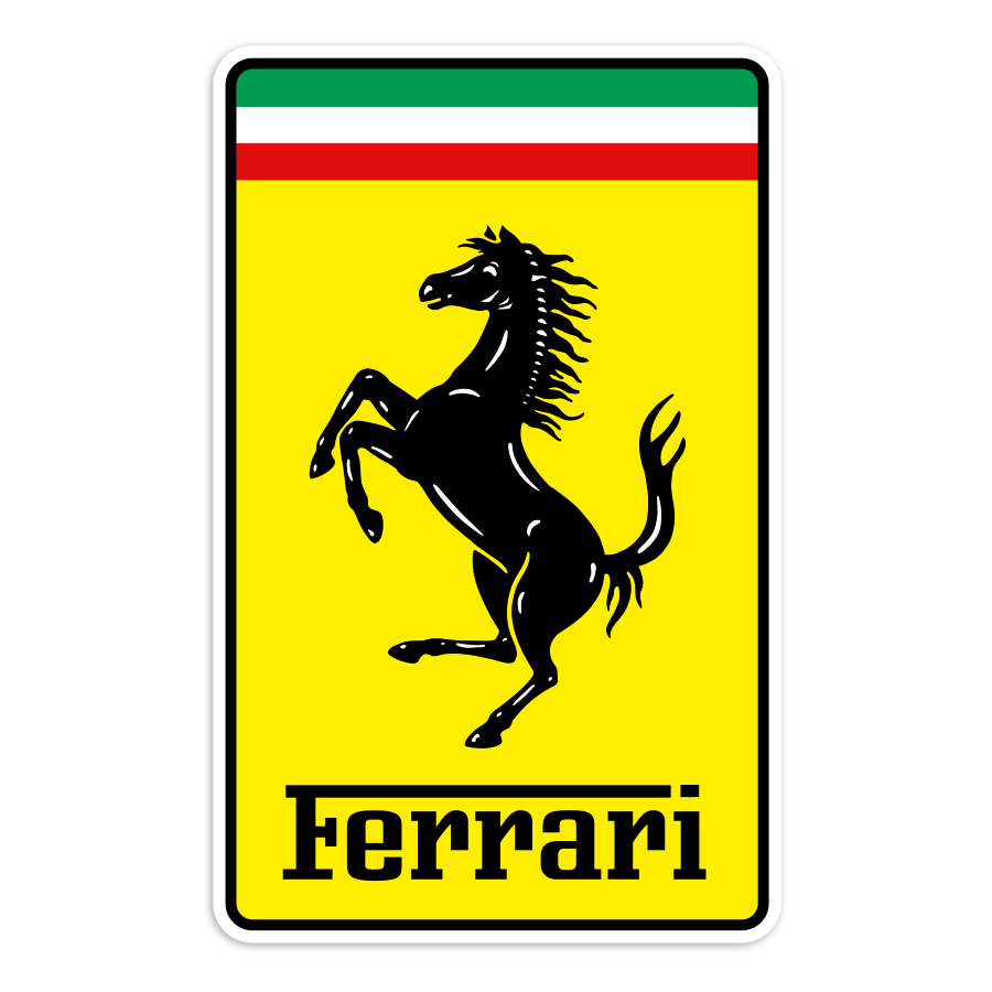 Car & Motorbike Stickers: Prancing Horse with Ferrari Logo