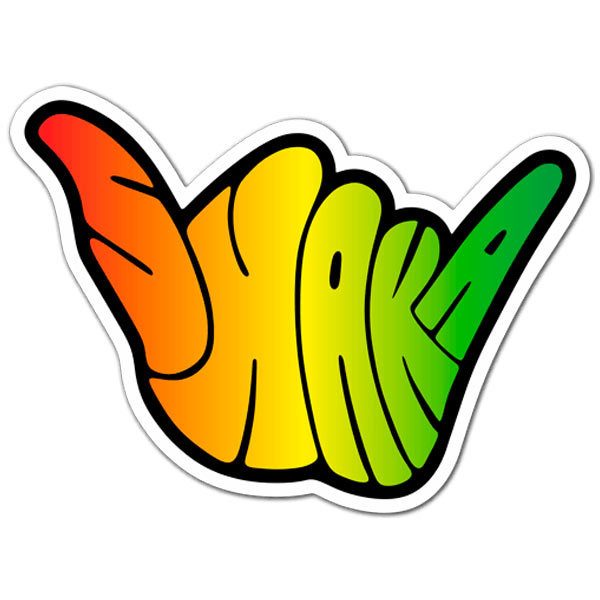 Car & Motorbike Stickers: Shaka Rasta