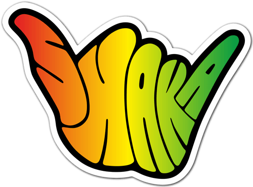 Car & Motorbike Stickers: Shaka Rasta