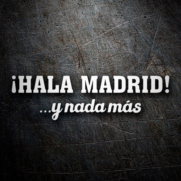 Car & Motorbike Stickers: Hala Madrid, Hymn