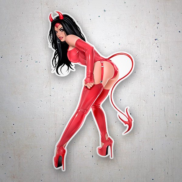 Car & Motorbike Stickers: Devilish Pin Up Girl