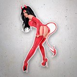 Car & Motorbike Stickers: Devilish Pin Up Girl 3