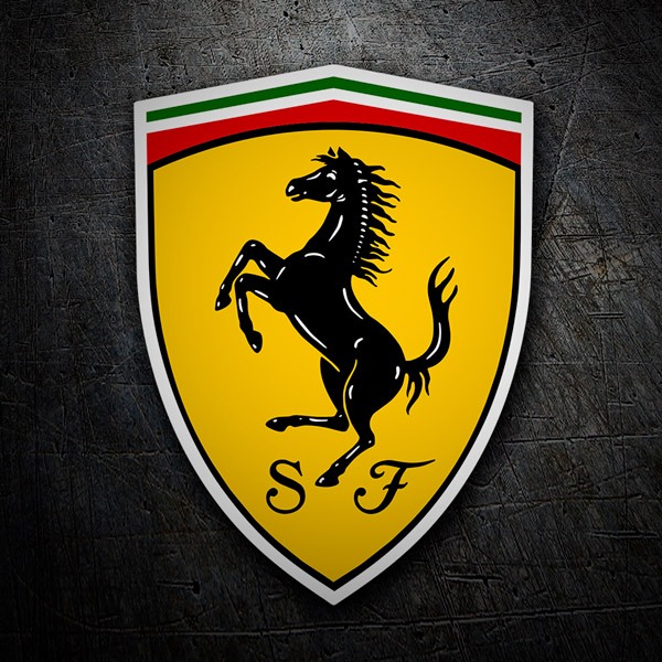 Car & Motorbike Stickers: Ferrari Logo in Vibrant Colors