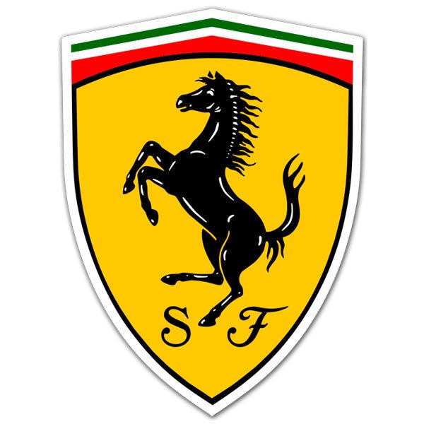 Car & Motorbike Stickers: Ferrari Logo in Vibrant Colors