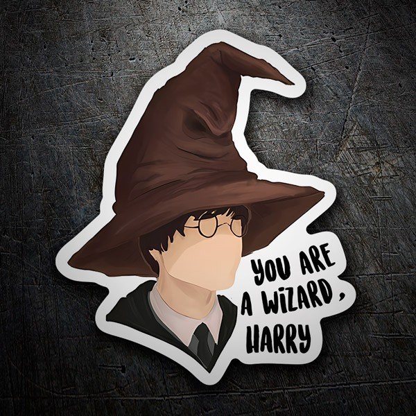 Car & Motorbike Stickers: Sorting Hat Silhouette Fantasy
