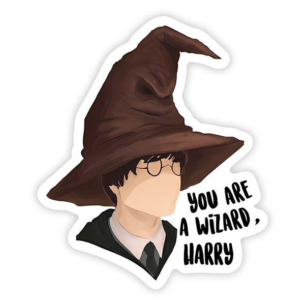 Car & Motorbike Stickers: Sorting Hat Silhouette Fantasy