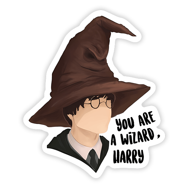 Car & Motorbike Stickers: Sorting Hat Silhouette Fantasy