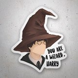 Car & Motorbike Stickers: Sorting Hat Silhouette Fantasy 3