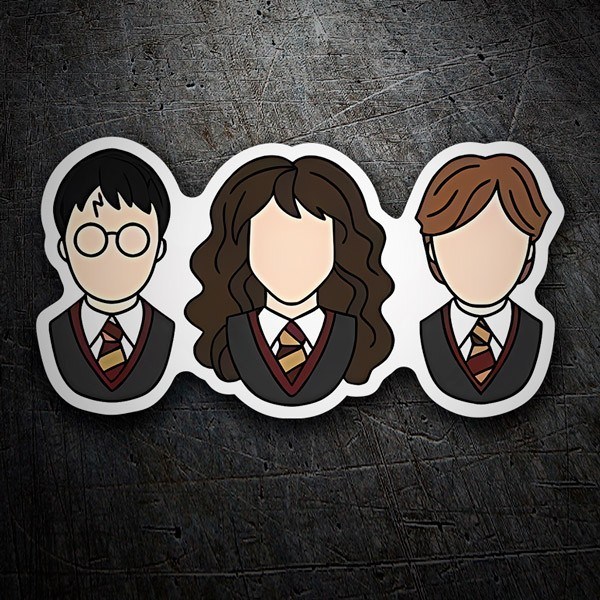 Car & Motorbike Stickers: Harry, Hermione and Ron