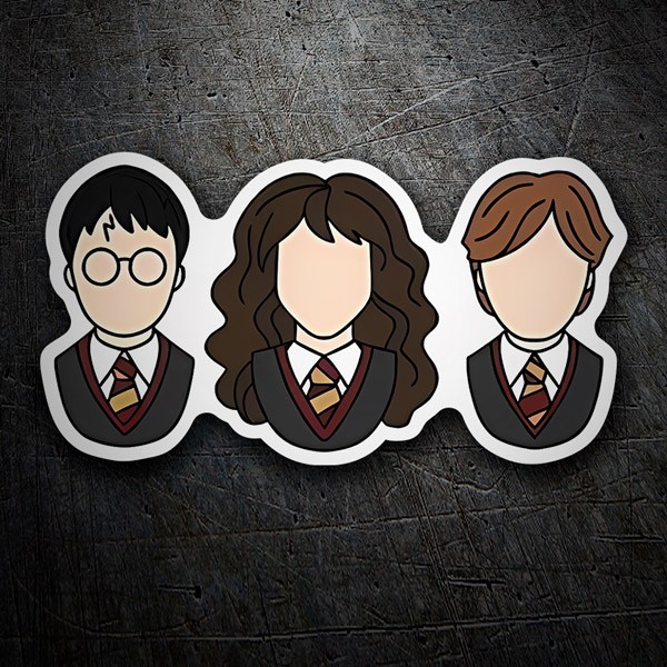 Car & Motorbike Stickers: Harry, Hermione y Ron
