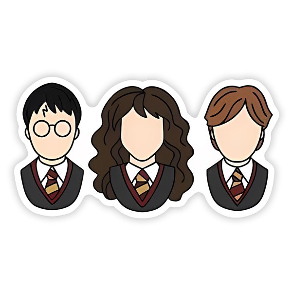Car & Motorbike Stickers: Harry, Hermione y Ron